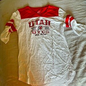 Utah Utes baseball-stripe tee